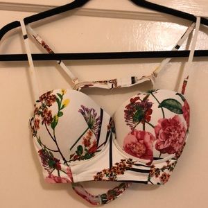 Anthropologie // Long-Line Bustier Swim Top // 34D